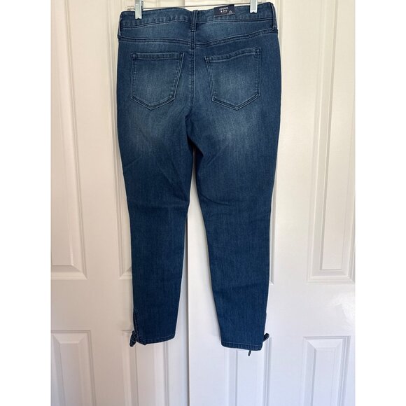 CROWN AND IVY sz 6 NEW Knot Hem Skinny Denim Jeans Sapphire Wash Signature - Picture 5 of 7